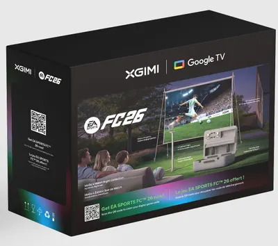 Videoproiector multimedia XGIMI – MoGo 4 Match Night Collection PROMO: ecran 70" + suport trepied + baterie + cod EA Sports FC 26, BOX, gri
