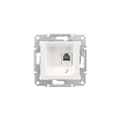 Priza de telefon, RJ11 SEDNA SCHNEIDER, alb