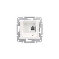Priza de telefon, RJ11 SEDNA SCHNEIDER, alb