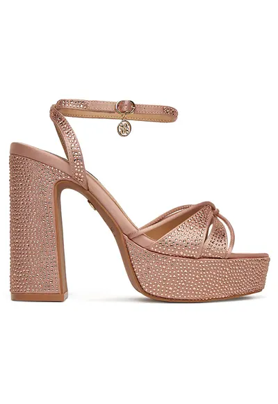 Sandale cu toc dama - S3SH005-01A - Roz