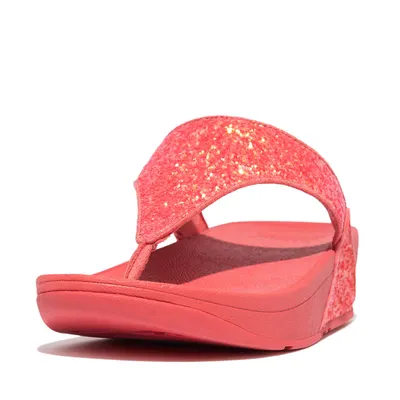 FITFLOP FitFlop Lulu Glitter Toe-Thongs PU Glitter ROZE KORAAL 40