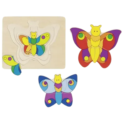 Puzzle stratificat Fluturele