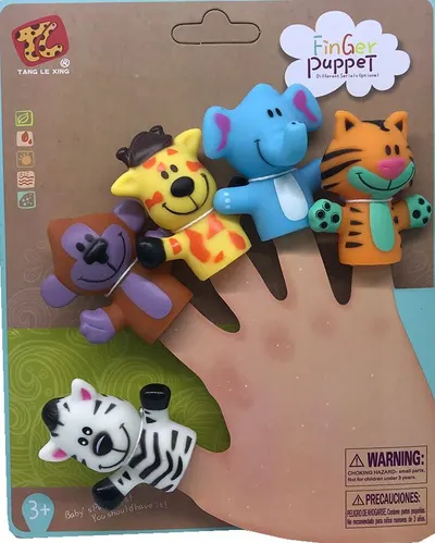 Set 5 marionete pentru degete Finger Puppet - Animale salbatice