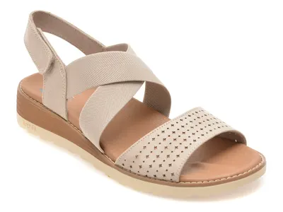 Sandale SKECHERS gri, ARCH FIT OASIS, din material textil