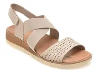 Sandale SKECHERS gri, ARCH FIT OASIS, din material textil