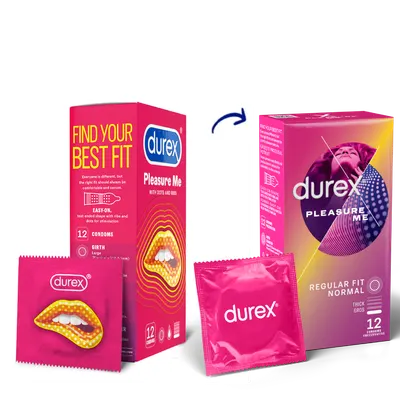 Prezervative Pleasure Me, 12 bucati, Durex