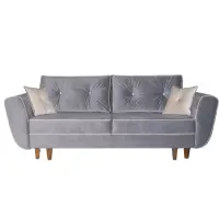 Canapea ELIZA extensibila, 3 locuri, lada depozitare, gri, 240x110x90 cm