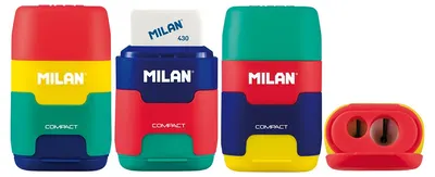 Dublu creion cu radieră Milan Compact Mix - Asortiment