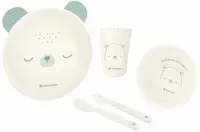 Set de hranire din plastic KikkaBoo - Bear with Me, Mint