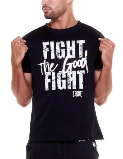 Tricou Leone Fight the Good Fight- Negru