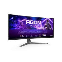 Monitor Consumer AOC AG346UCD, 34", 3440 x 1440 pixeli, Black, Grey, 3 ani Garantie