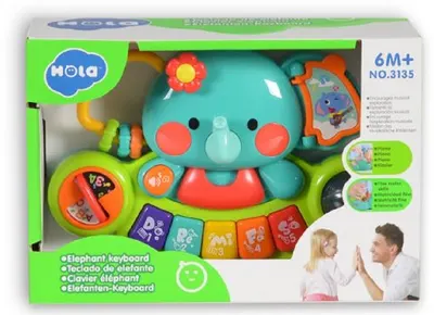 Pian muzical pentru bebelusi Moni - Elefant