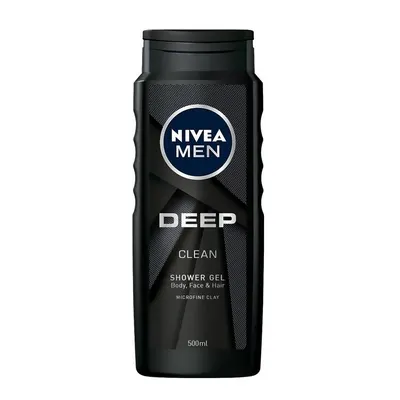 Gel de Dus Nivea Men Deep Black, cu Argila Microfina, 500 ml