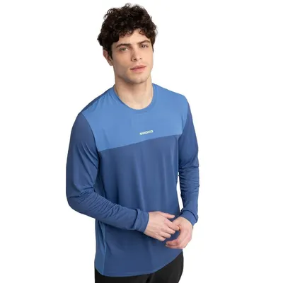 Tricou MTB cu mânecă lungă pentru bărbați MTB Endo Blue Albastru