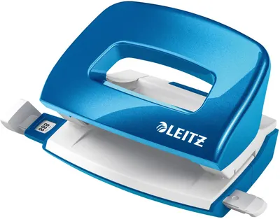 Perforator Leitz Wow - Zimba Mini, până la 10 foi, albastru metalic
