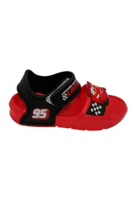 Sandale cu velcro Lightning McQueen - Rosu/Negru
