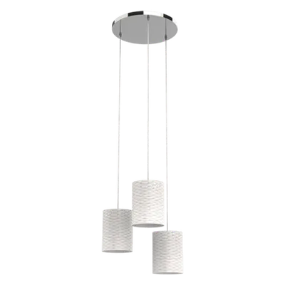 Candelabru Ines 3xe14 Alb/crom