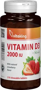 Vitamina D3 2000UI, 210 comprimate masticabile, Vitaking