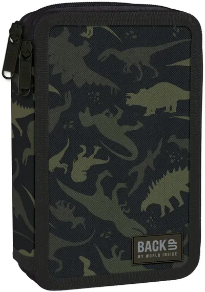 BackUp DW - Dinosaurs necesar cu accesorii, 2 fermoare