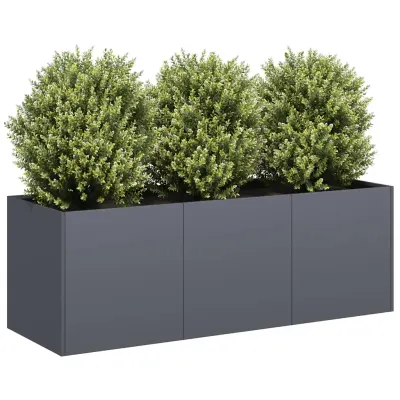 vidaXL Jardinieră antracit 120x40x40 cm oțel laminat la rece
