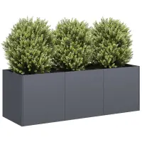 vidaXL Jardinieră antracit 120x40x40 cm oțel laminat la rece