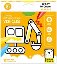 Cărți de colorat Banana Panda Looong Coloring Book -Vehicule