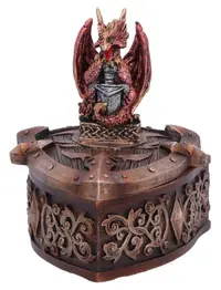 Cutie de depozitare Nemesis Now Fantasy: Dragons - Hoard Defender (Red), 10.4 cm