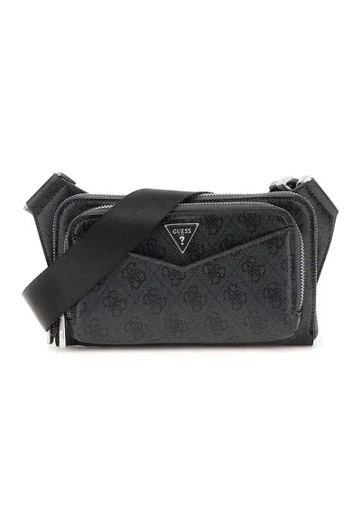 Geanta crossbody din piele ecologica cu 2 compartimente Siena - Negru
