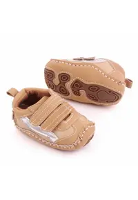 Pantofi sport Model AL 19648 cu dunga argintie - Pentru bebelusi - Textil - Baieti - 3-6 - Crem - - Crem