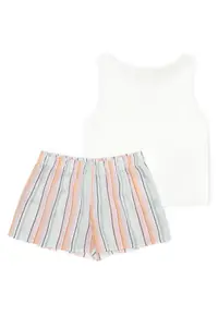 Pijama dama Denver Alb - albastru