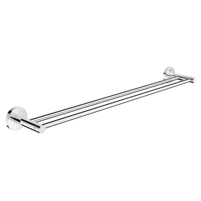 Suport dublu prosop Grohe Essentials, fixare perete ascunsa, 60 cm, Crom