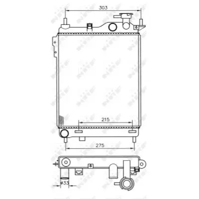 Radiator, racire motor NRF 53359
