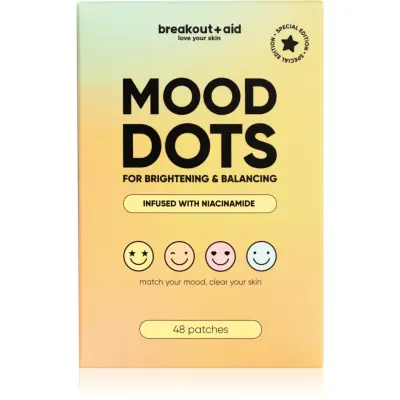 breakout + aid MOOD DOTS plasturi pentru piele problematică cu niacinamidă 48 buc