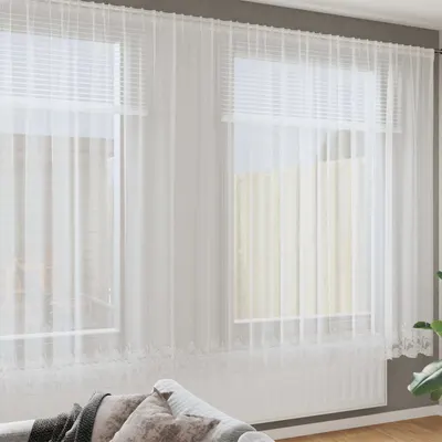 vidaXL Cortină din Dantelă Alb 750 x 240 cm Poliester
