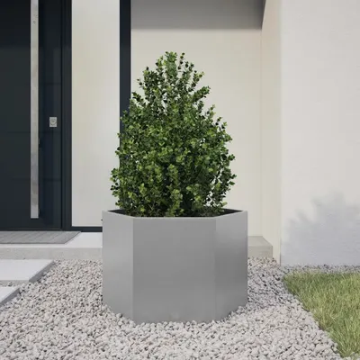 Gossi jardiniera de gradina 69x60x45 cm otel galvanizat hexagonal
