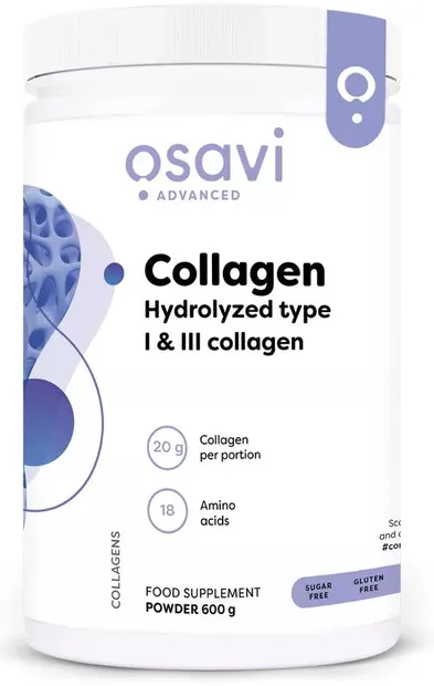 Collagen Hydrolyzed Peptides Type I & III, 600 g, Osavi