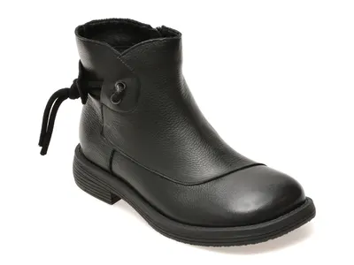 Ghete GRYXX negre, 601, din piele naturala