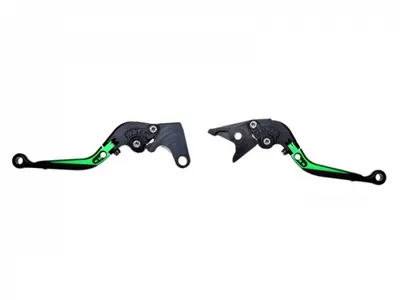 Set 2 manete frana si ambreiaj reglabile Yamaha R1 02-03 R6 99-04 FZ1 01-05, culoare verde