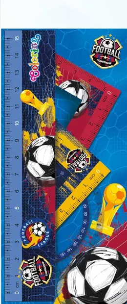 Set geometric Colorino - Football, 4 piese