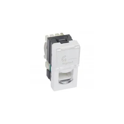 Telephone priza Arteor - pentru British Telecom - single secondary - 1 module - alb