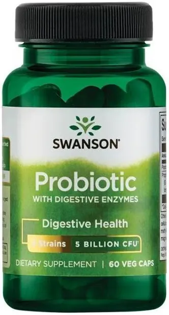 Probiotic with Digestive Enzymes, 60 capsule, Swanson