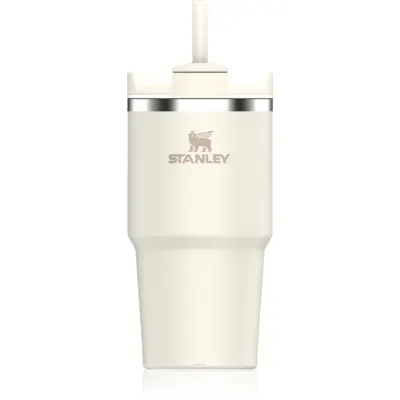 Stanley Quencher H2.O FlowState™ Tumbler pahar din oțel inoxidabil cu pai mic Cream 2.0 1 buc