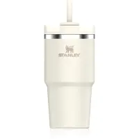 Stanley Quencher H2.O FlowState™ Tumbler pahar din oțel inoxidabil cu pai mic Cream 2.0 1 buc