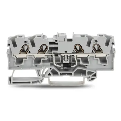 Component terminal block; 4-conductor; with diode 1N5408; anode, right side; for DIN-rail 35 x 15 and 35 x 7.5; 4 mm²; Push-in CAGE CLAMP®; 4,00 mm²; gray