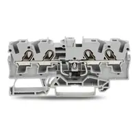 Component terminal block; 4-conductor; with diode 1N5408; anode, right side; for DIN-rail 35 x 15 and 35 x 7.5; 4 mm²; Push-in CAGE CLAMP®; 4,00 mm²; gray