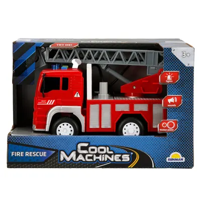 Camion de pompieri cu scara, Cool Machines, 20 cm
