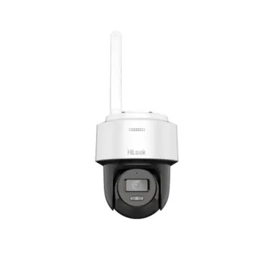 Camera supraveghere rotativa IP WiFi PT cu iluminare duala Hikvision HiLook PTZ-N2C400M-D/W, 2.8 mm, 4 MP, IRlumina alba 25 m, auto-tracking, microfon si difuzor, slot card