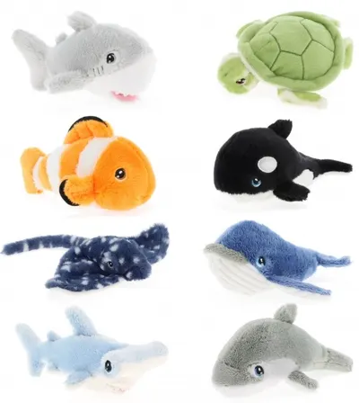 Jucărie de pluș ecologică Keel Toys Keeleco - Sea World, 12 cm, asortiment