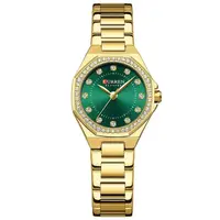 Ceas Damă CURREN, Cadran Verde, Carcasă și Curea Aurie, 58g
