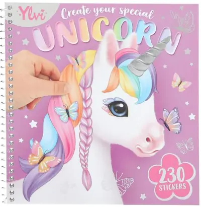 Carte cu stickere Depesche Ylvi - Create Your Special Unicorn